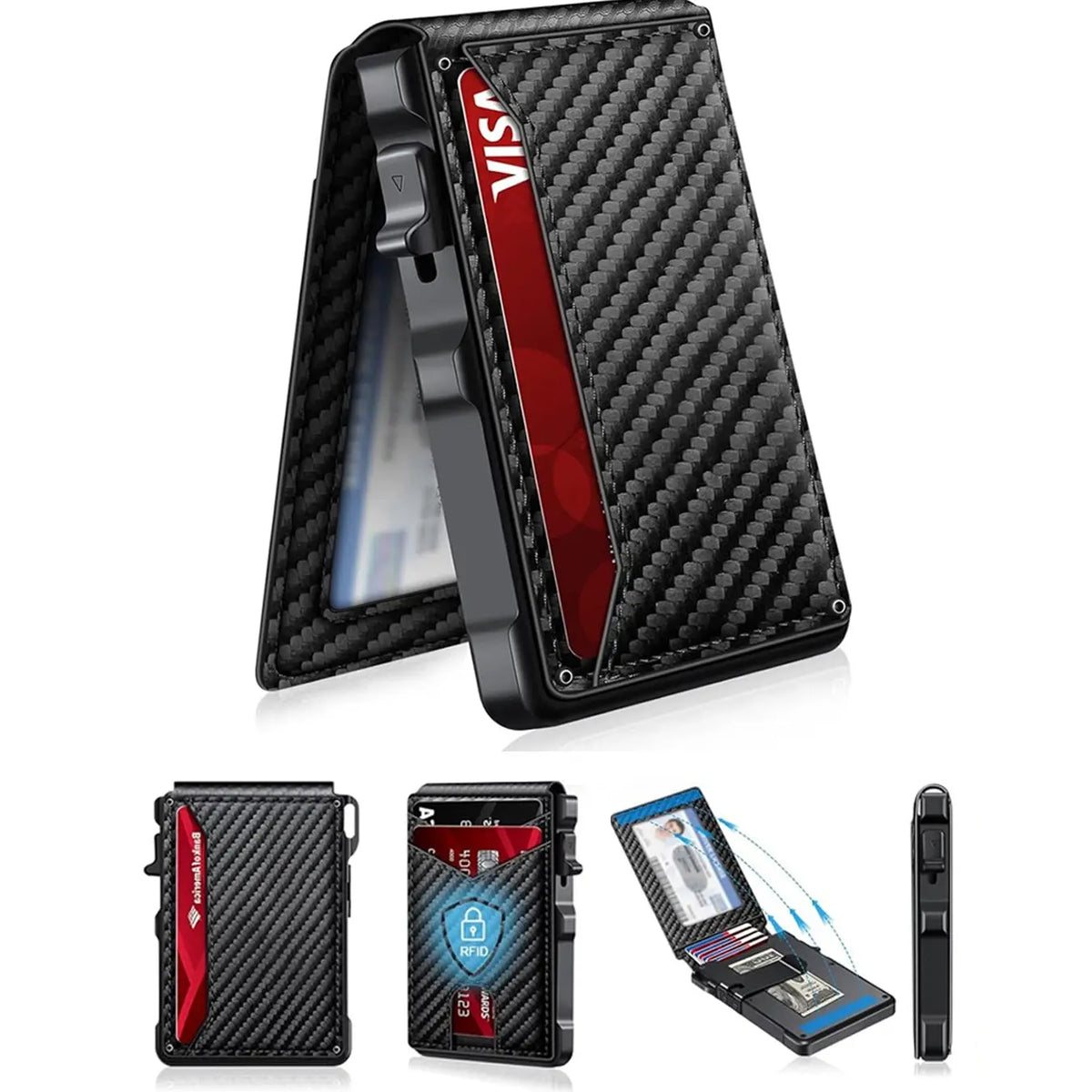 Aluminum Bifold Pop-Up Wallet