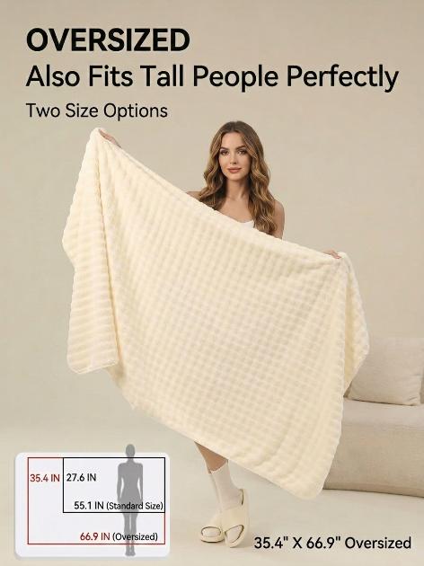 Oversized Bubble Fleece Bath Towel