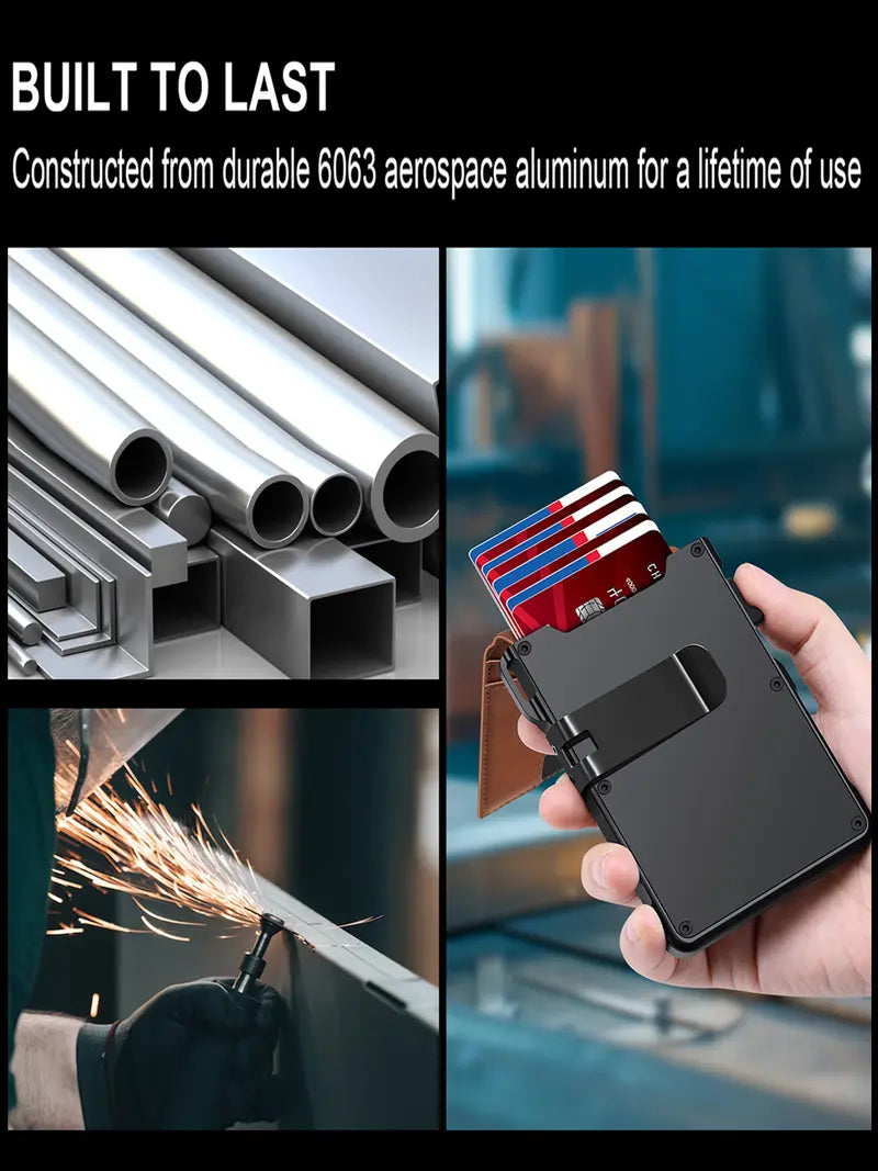 Aluminum Bifold Pop-Up Wallet