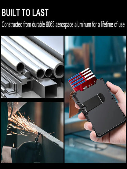 Aluminum Bifold Pop-Up Wallet