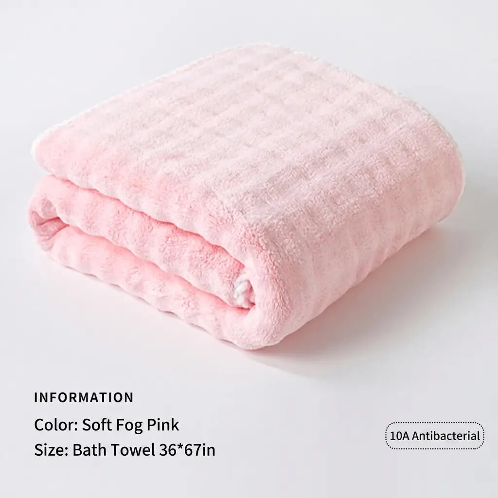 Oversized Bubble Fleece Bath Towel
