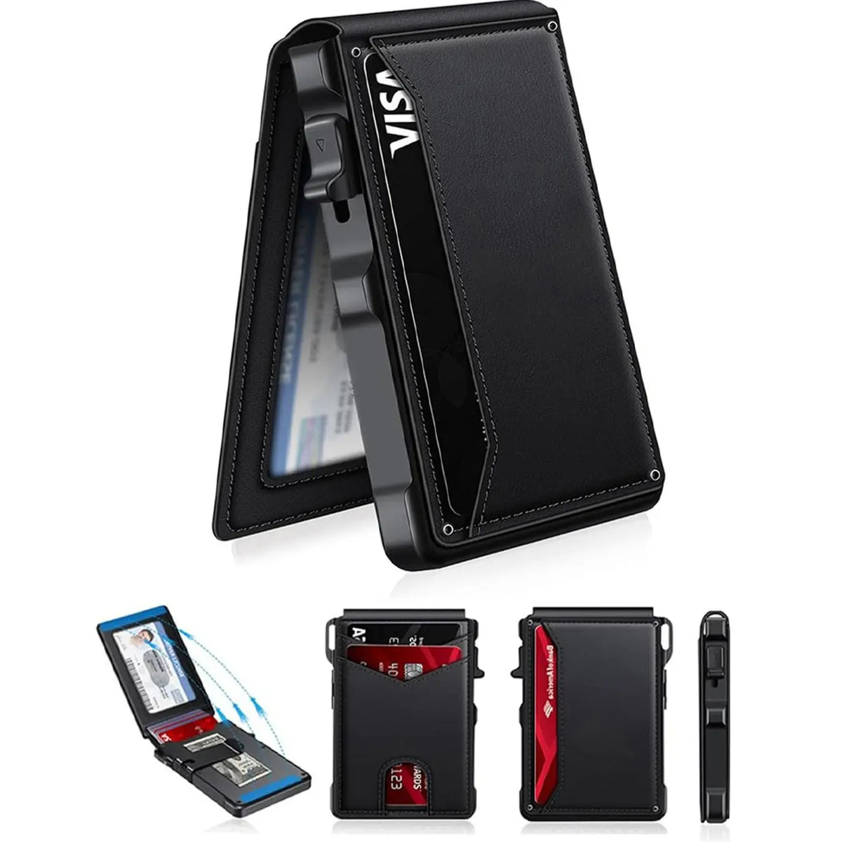 Aluminum Bifold Pop-Up Wallet