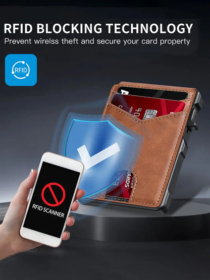 Aluminum Bifold Pop-Up Wallet