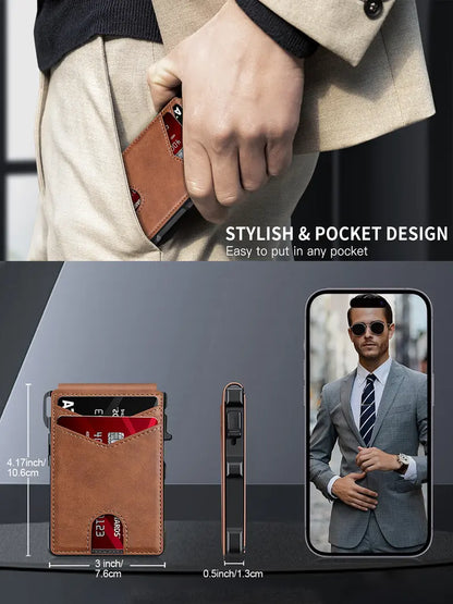 Aluminum Bifold Pop-Up Wallet