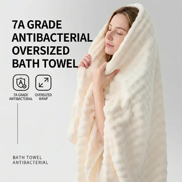 Oversized Bubble Fleece Bath Towel