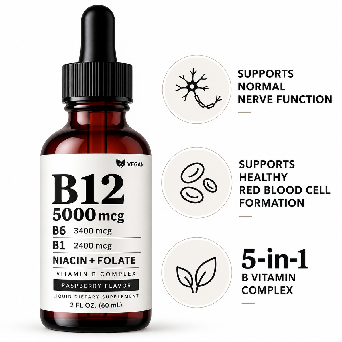 Daily B12 Support For Healthy Nerve Function