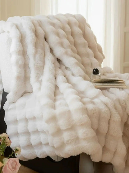Soft Rabbit Fleece Blanket