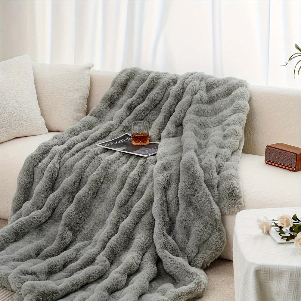 Soft Rabbit Fleece Blanket