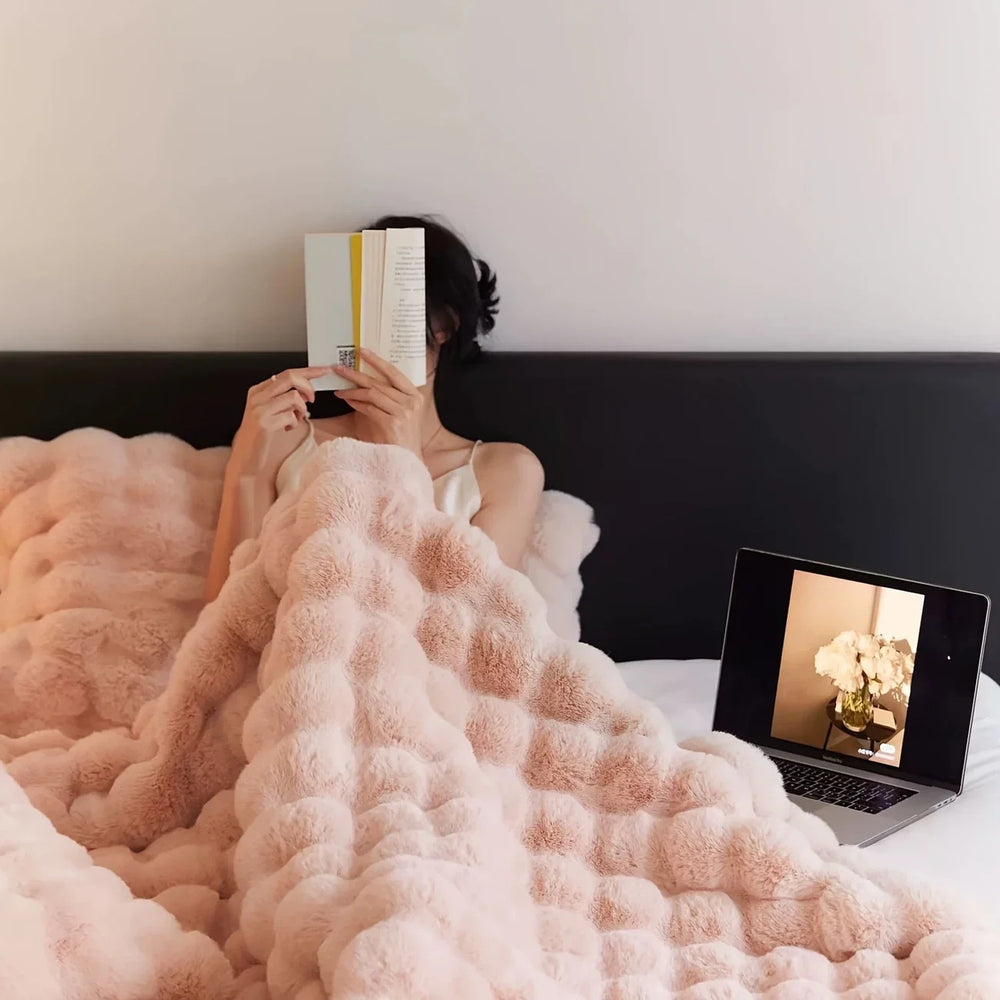Soft Rabbit Fleece Blanket