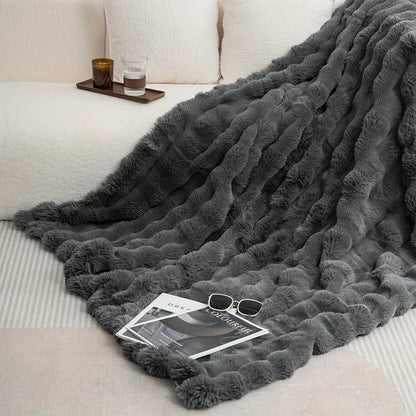 Soft Rabbit Fleece Blanket
