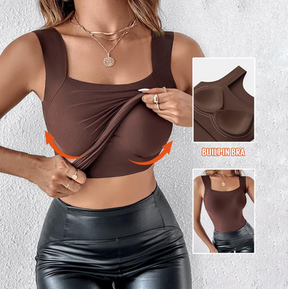 Built-In Bra Stretchy Tank Top