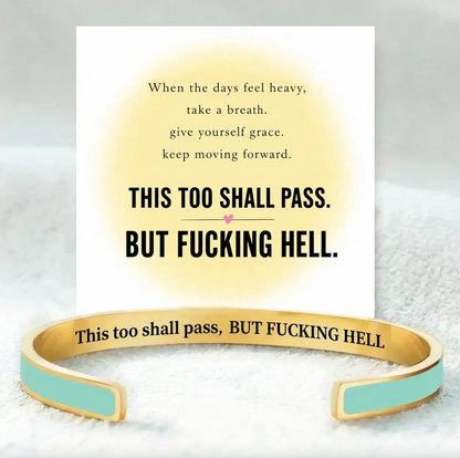 This Too Shall Pass Color Cuff Bracelet