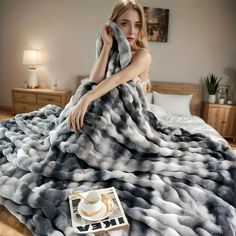 Soft Rabbit Fleece Blanket