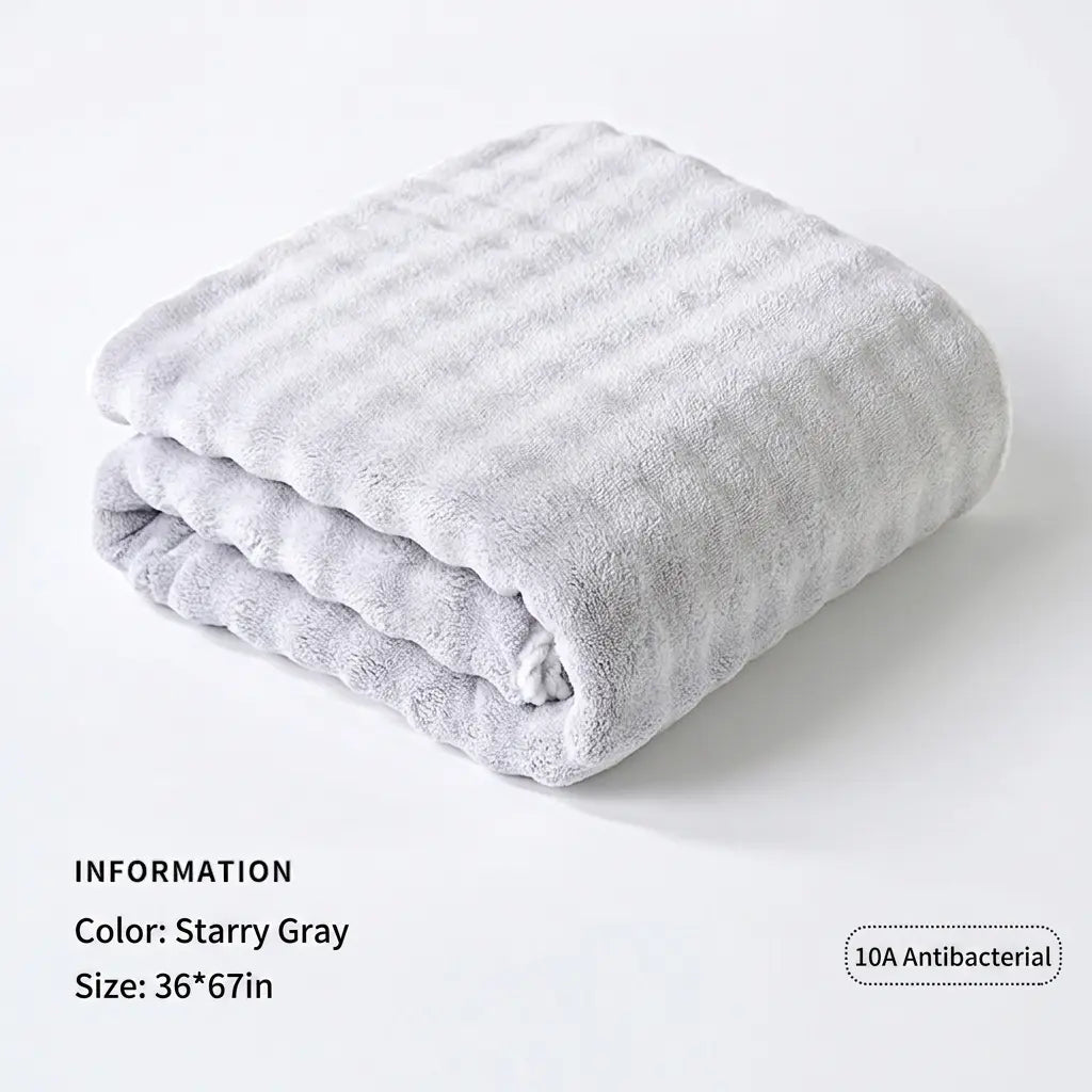 Oversized Bubble Fleece Bath Towel