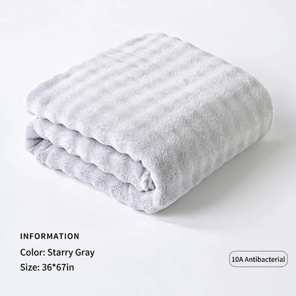 Oversized Bubble Fleece Bath Towel