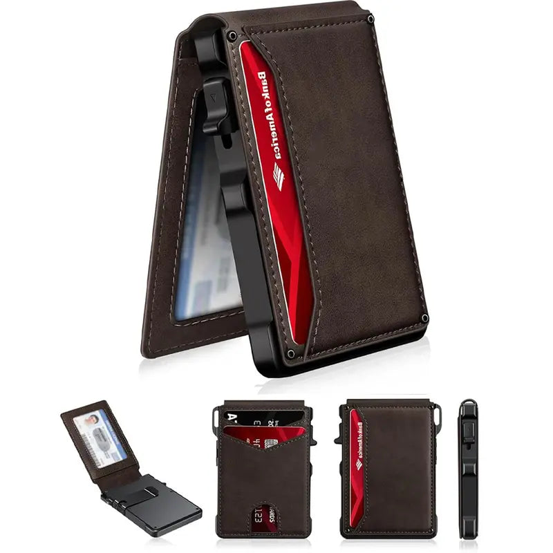 Aluminum Bifold Pop-Up Wallet